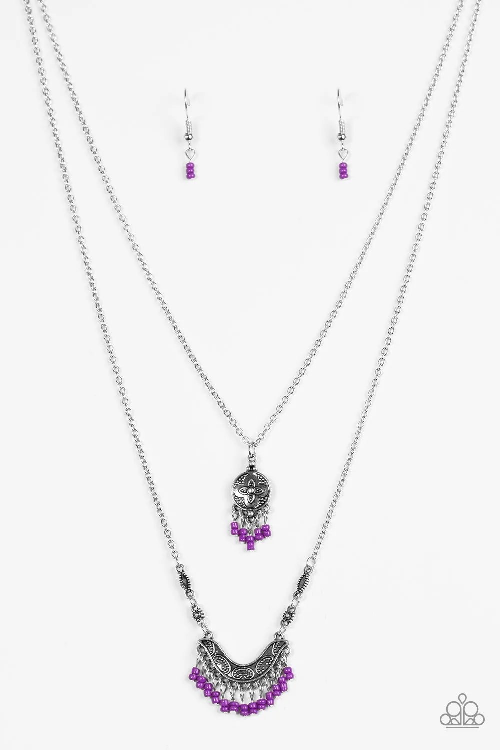 Open Door Jewelry - Bohemian Belle - Purple Necklace - Paparazzi Accessories