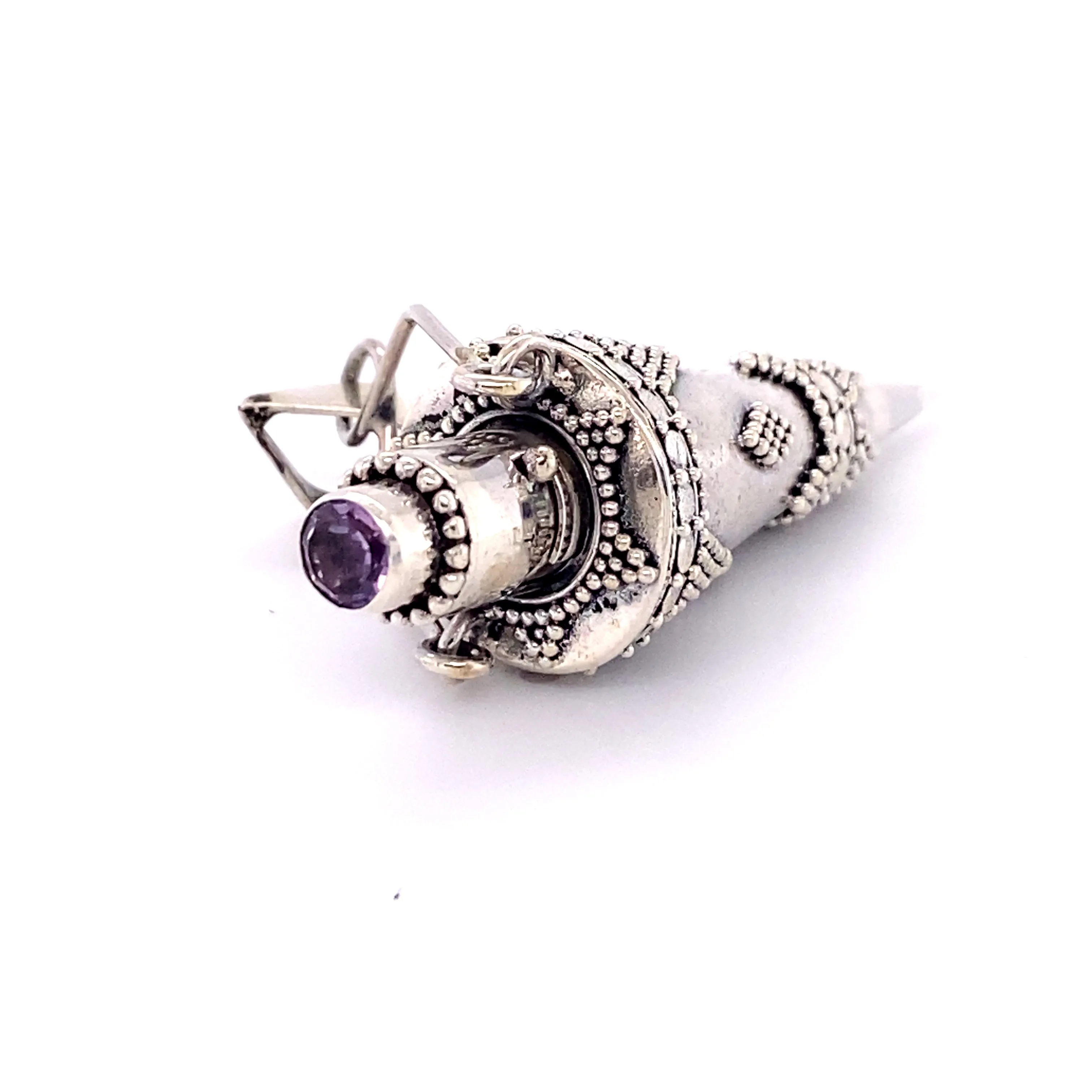 Ornate Stone Poison Pendant