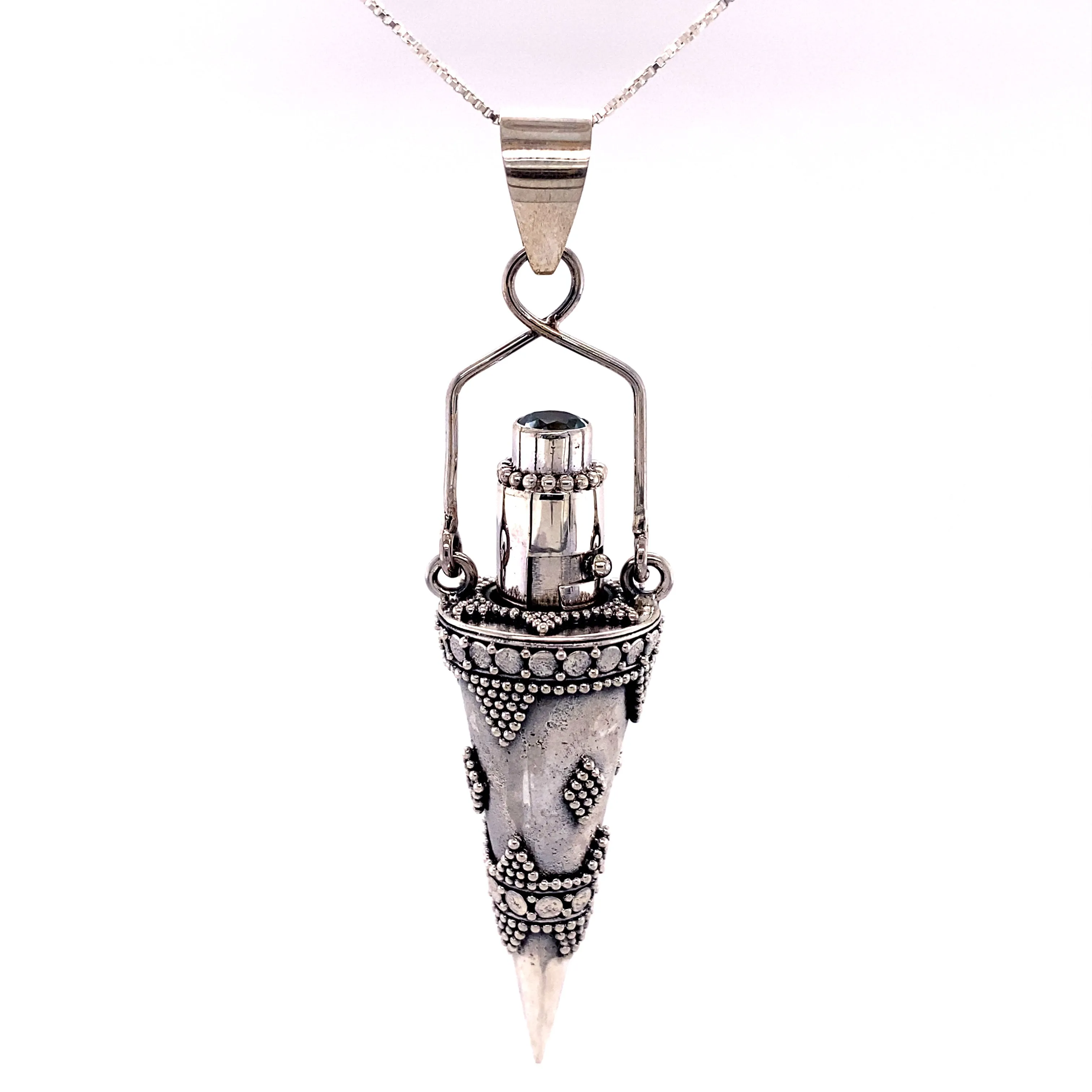 Ornate Stone Poison Pendant