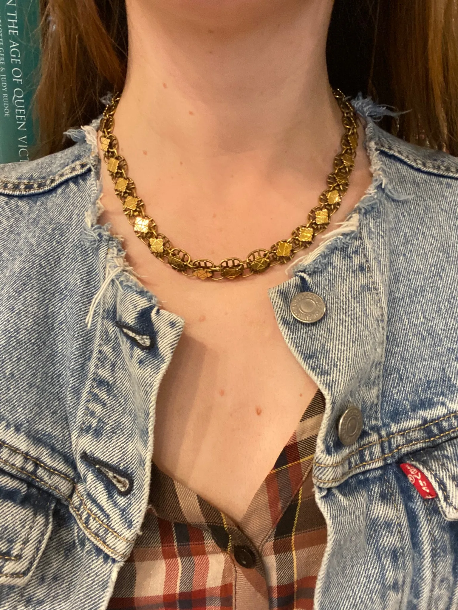 Ornate Victorian Chain with Geometric Pattern