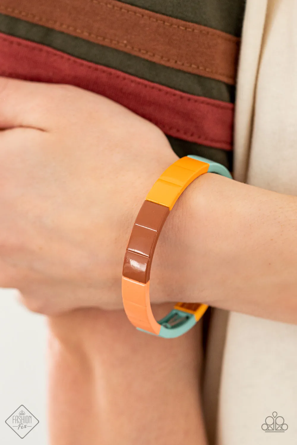 Paparazzi Material Movement Multi Stretch Bracelet - Fashion Fix Sunset Sightings April 2021
