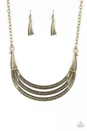 Paparazzi Primal Princess Brass Short Necklace