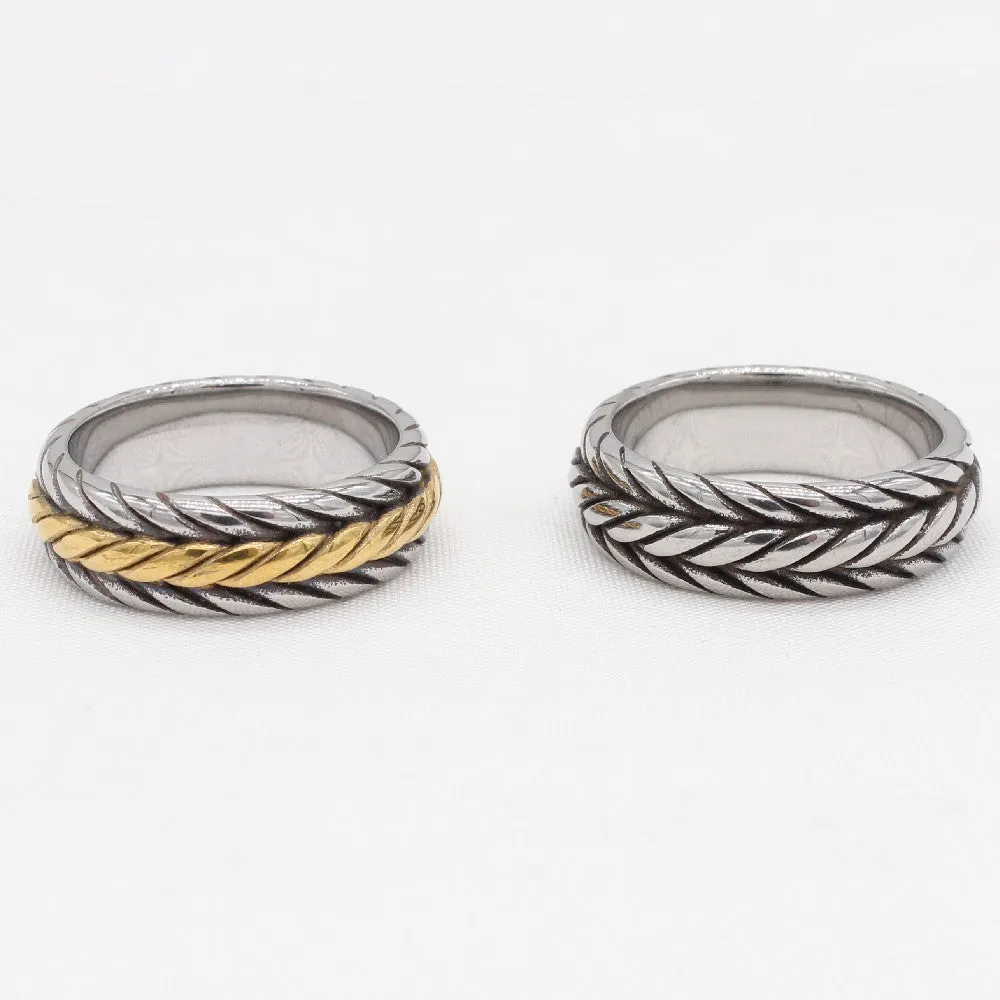 Personalized Retro Titanium Steel Rings for Men and Women - European and American Wholesale Jewelry