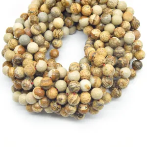 Picture Jasper Round Faceted Beads | 6mm, 8mm, 10mm, 12mm Available Jasper Round Faceted Beads | 6mm, 8mm, 10mm, 12mm Available
