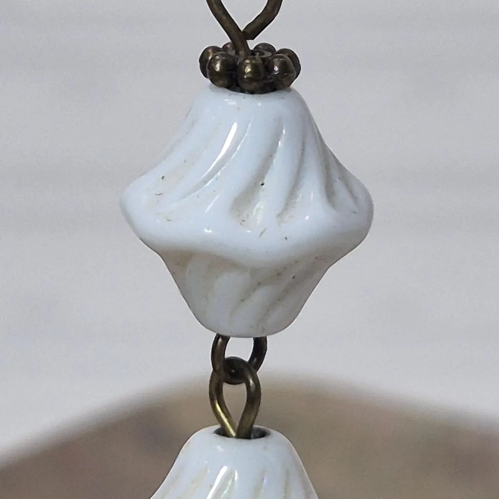 Porcelain White Duo Earrings