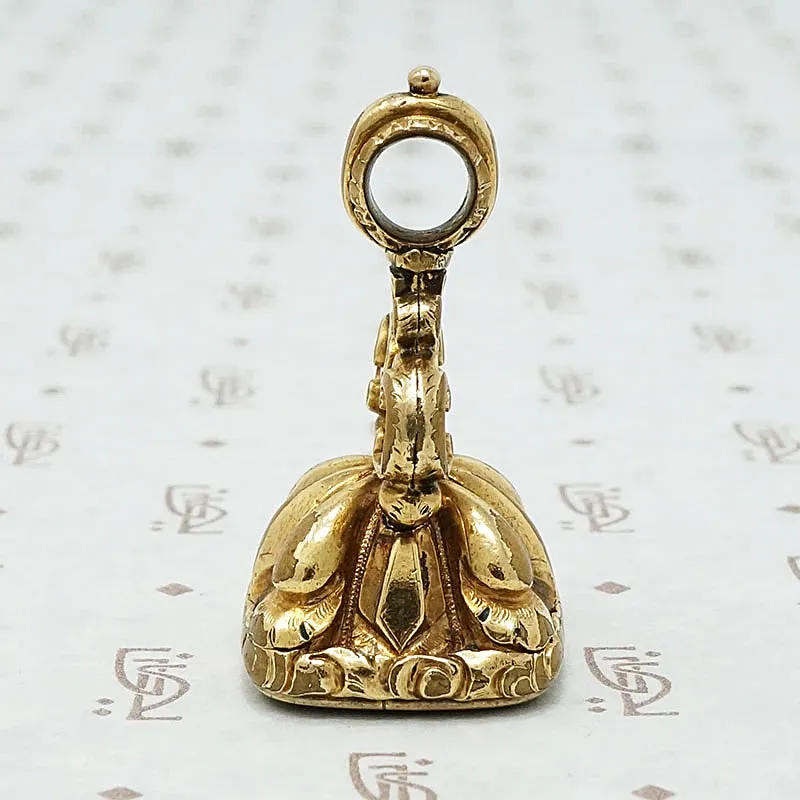 Pretty Victorian Fob in the French style set with a Carnelian