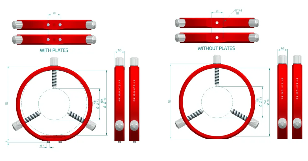 PrimaLuce Lab Guide rings PLUS 115mm