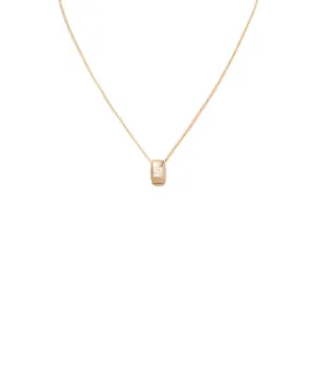 Princess Cut Heart Slide : Fine Sleek Curb Chain