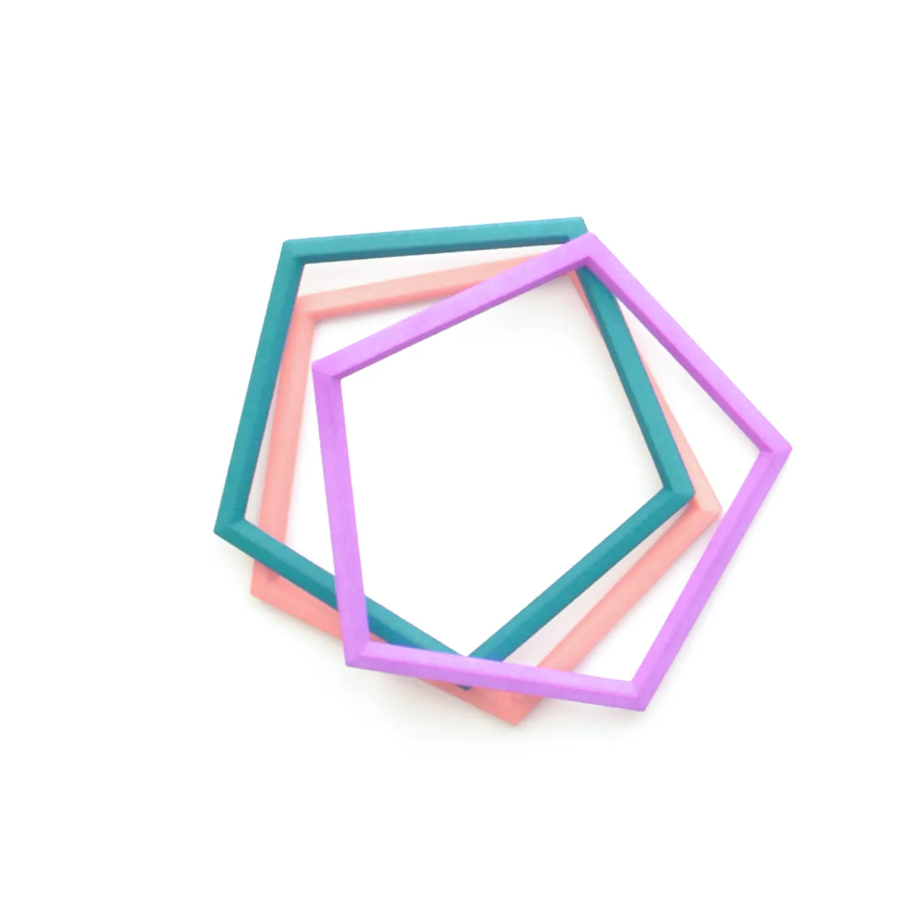 Pure Pentagon Geometric Bangle - Vertigo