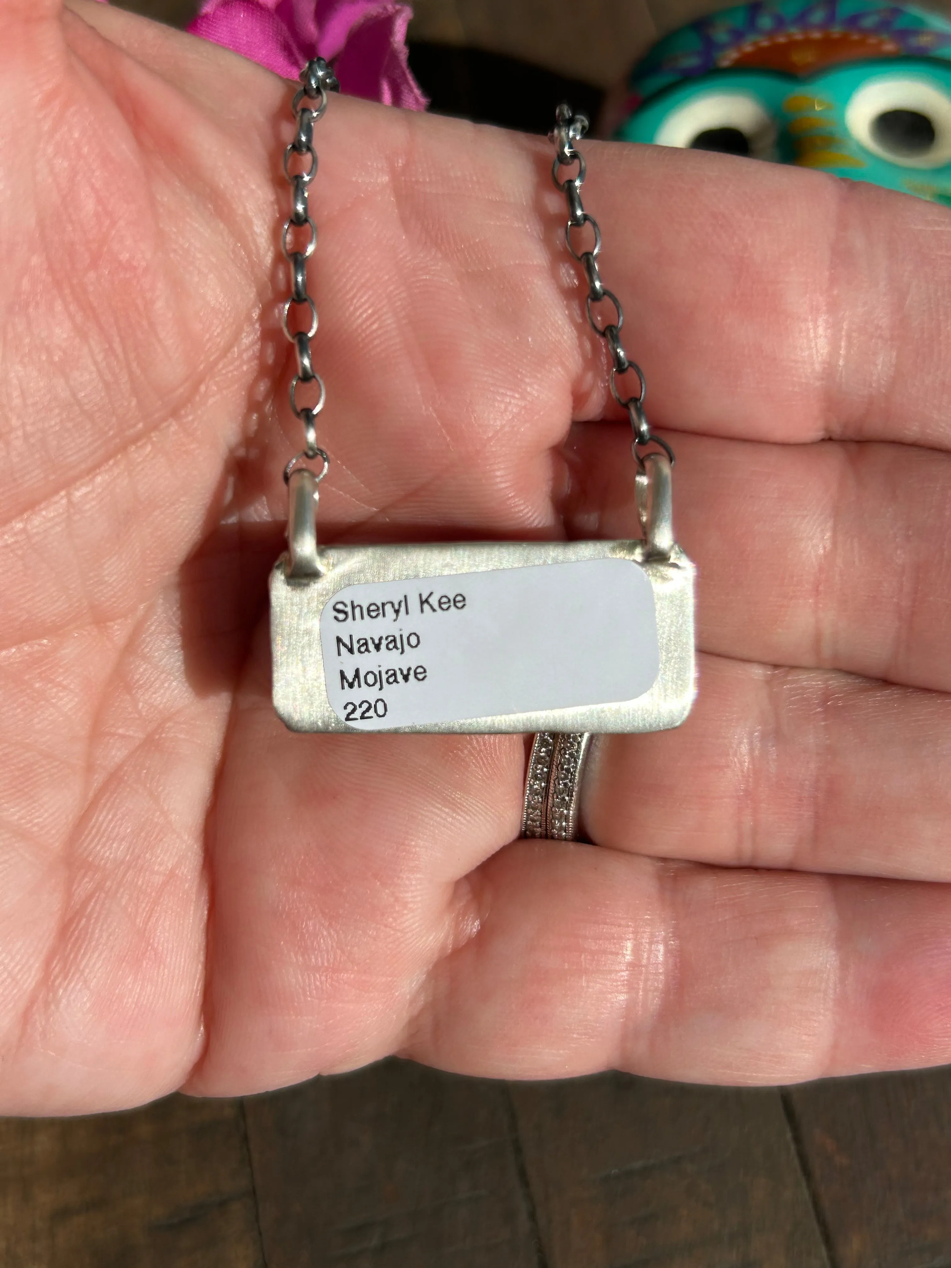 Purple Mohave Kingman Bar Necklace #3