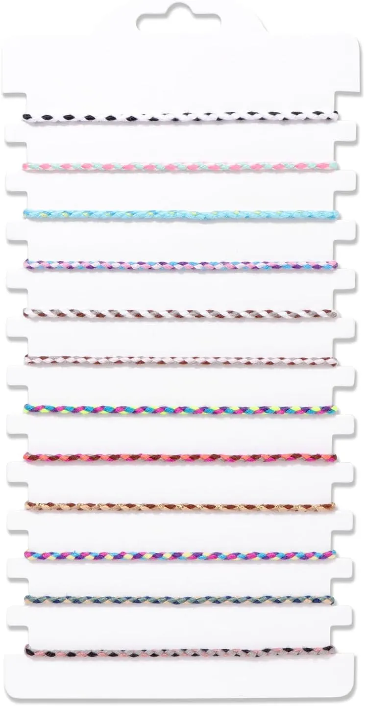 Raicegs 12PCS Rope String Bracelets for Teen Cute Women Friendship Bracelet Colorful Boho Surfer Beach Bracelets Anklets Set Handmade Summer Jewelry for Women Man
