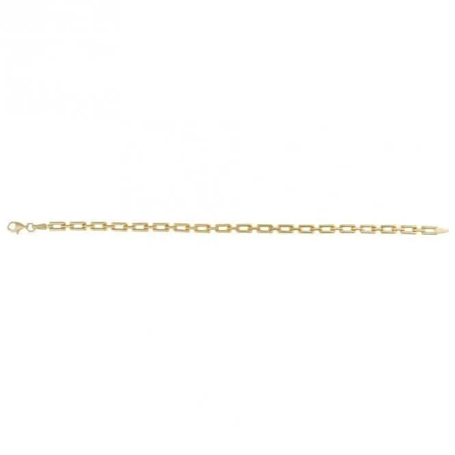 Rectangle Link 9ct Yellow Gold Bracelet GB520