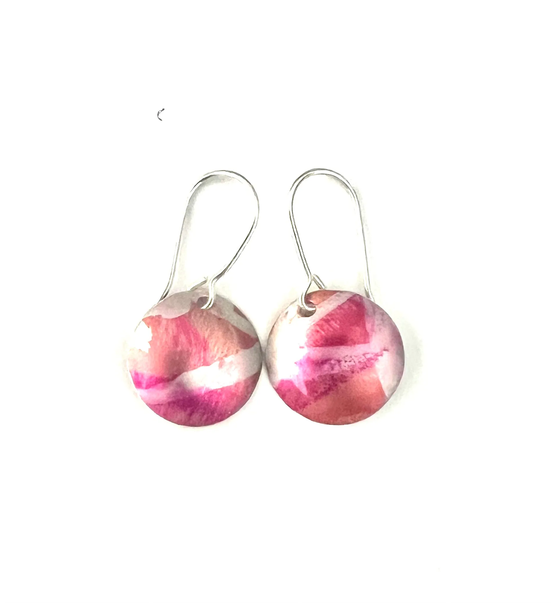 Red/Pink Peonies Small Earrings
