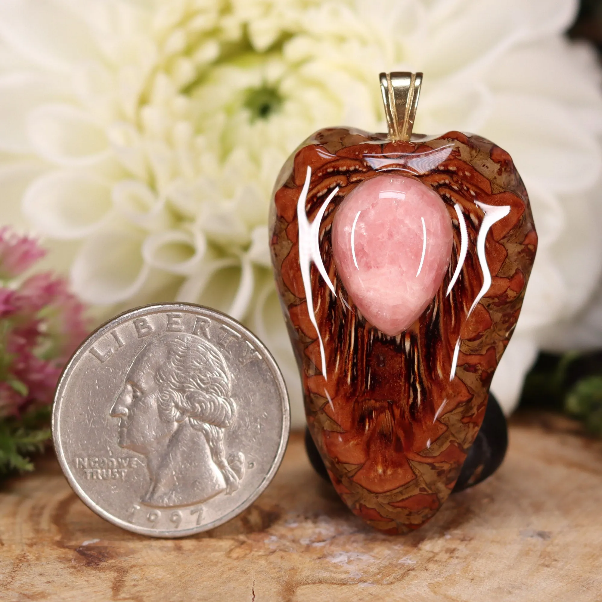Rhodochrosite Teardrop