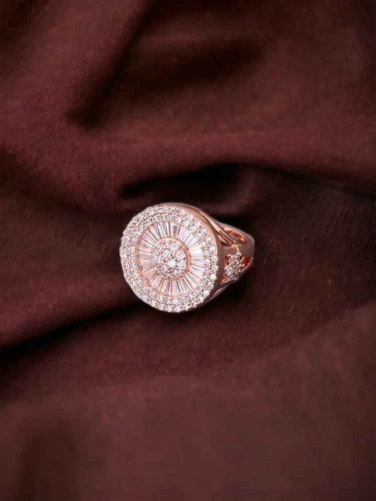Rose Gold Ameesha Zirconia Ring
