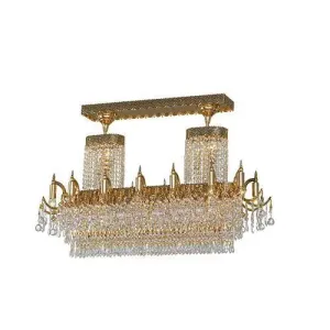 Royal Ceiling Lamp 21 Bulbs - Gold Oxide - Ball Clear