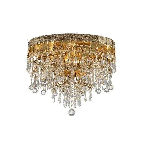 Royal Ceiling Lamp 8 Bulbs - Gold Oxide - Ball Clear
