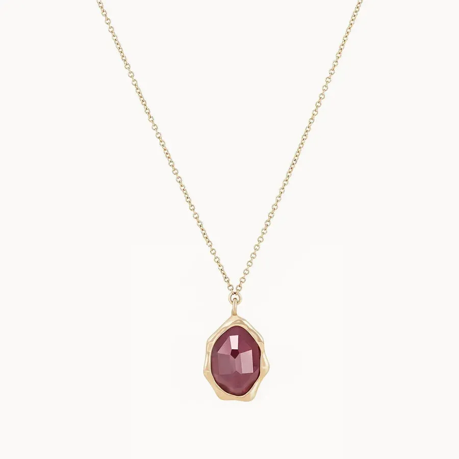 Ruby Mood Necklace (14K Gold)