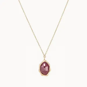 Ruby Mood Necklace (14K Gold)