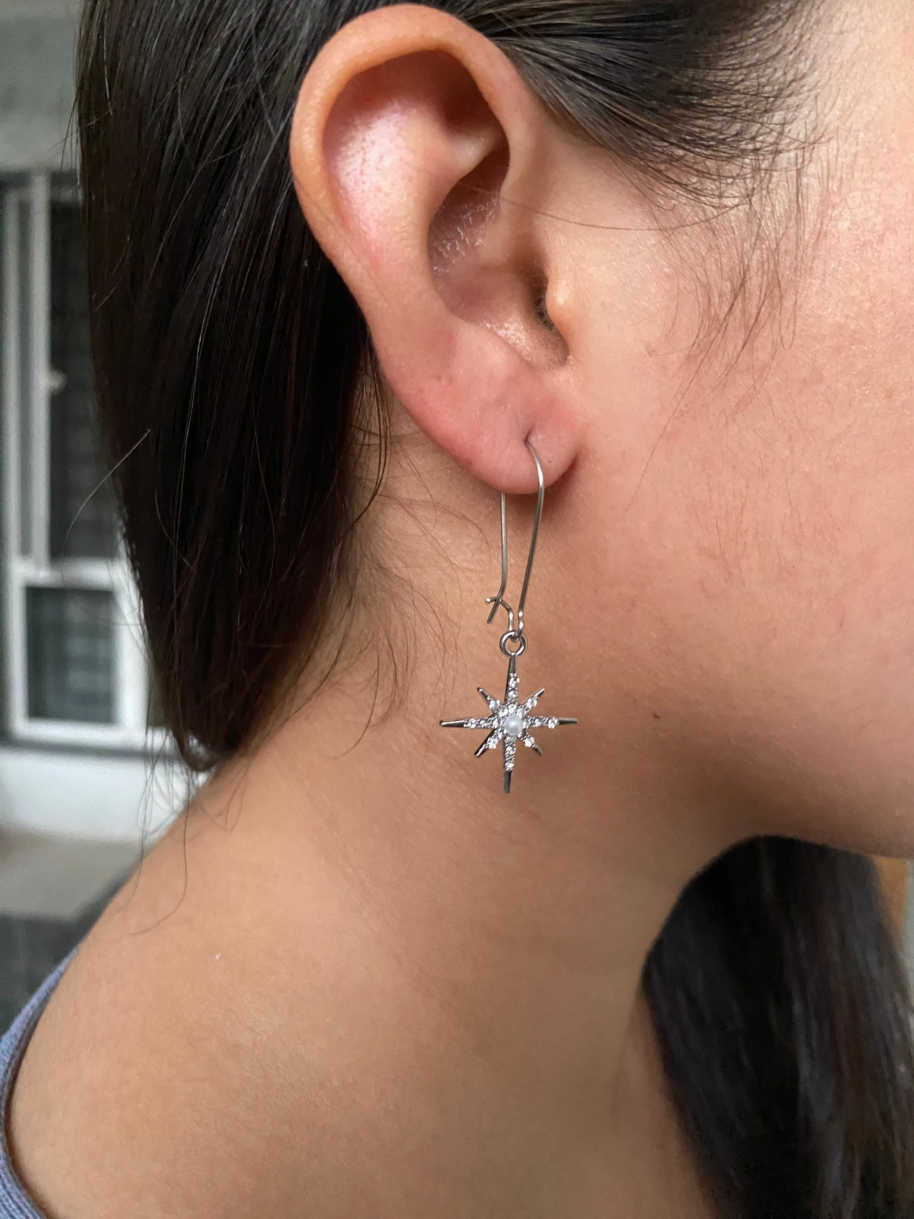 SHINY STAR KIDNEY EARRINGS