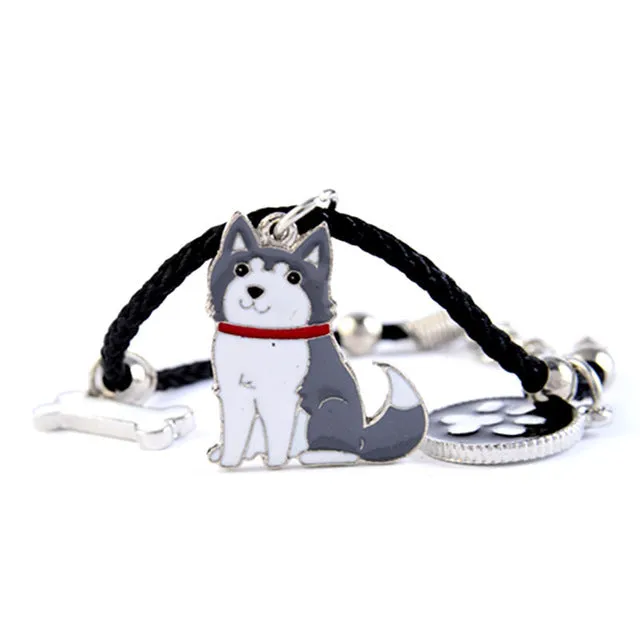 Siberian husky charm bracelets