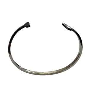 Sleek Silver-Plated T-Shape Bangle – Unisex, Stylish & Durable, 17cm