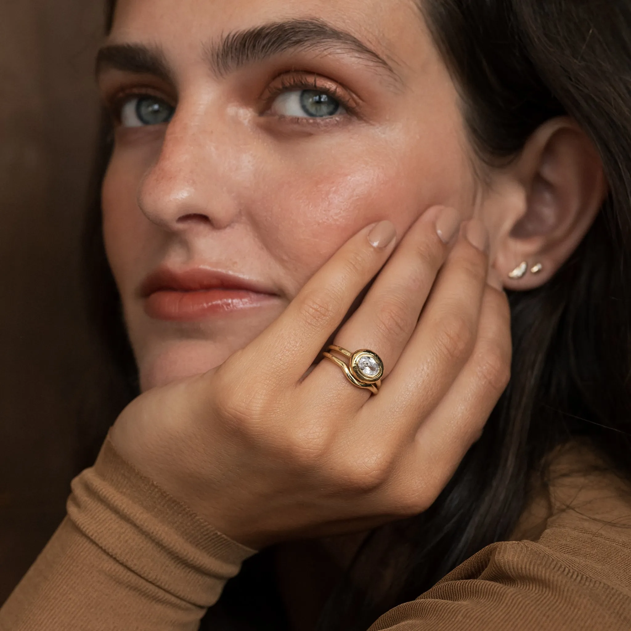 Slim Armfelt Curve 14ct Gold Wedding Ring