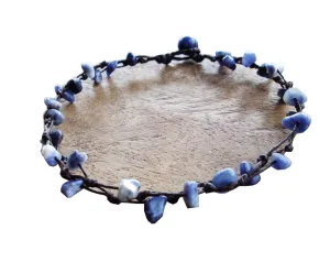 Sodanite anklets,stone anklets,blue anklets,men anklets,women anklets