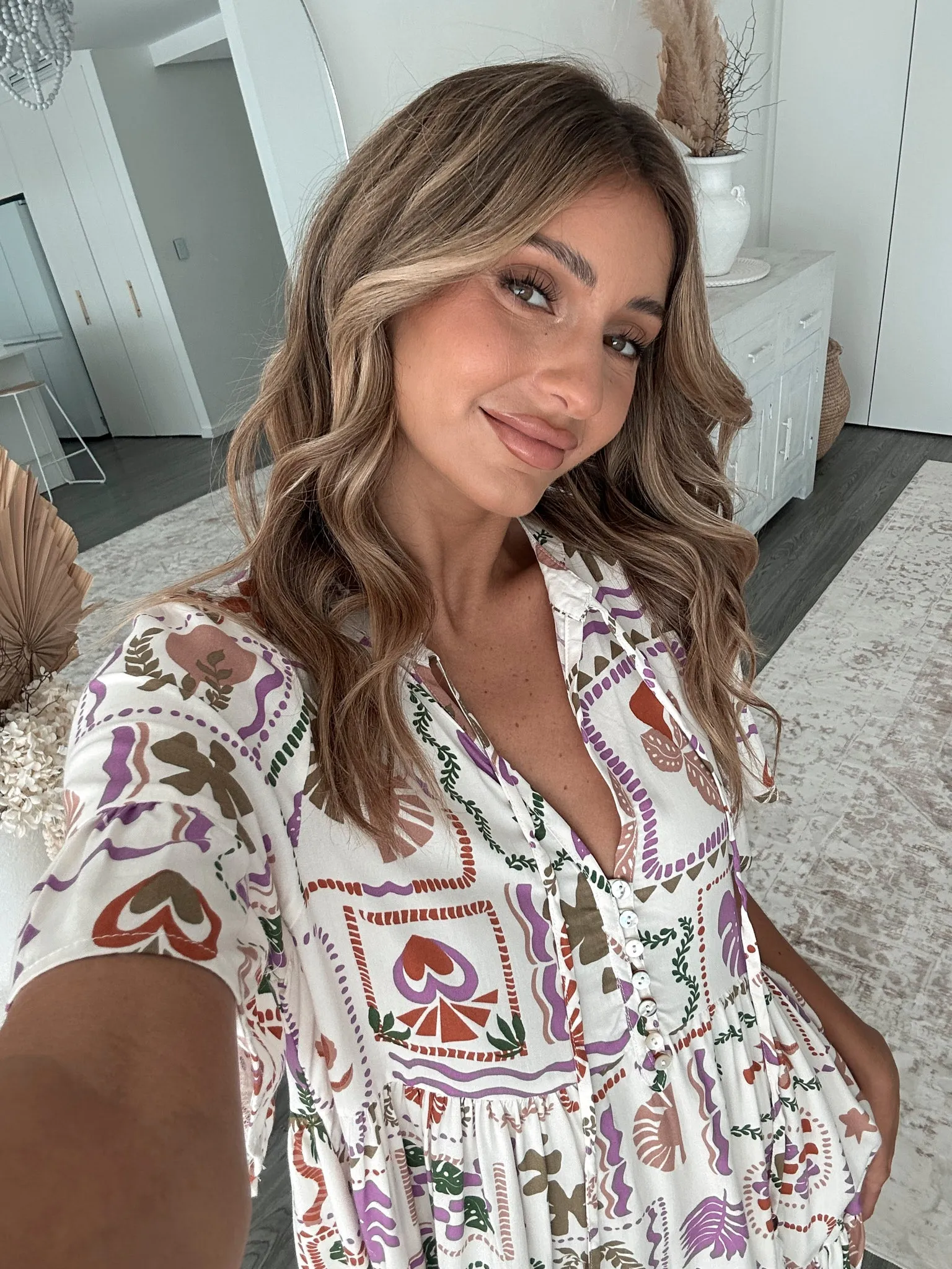 Sonovia Dress - White Print