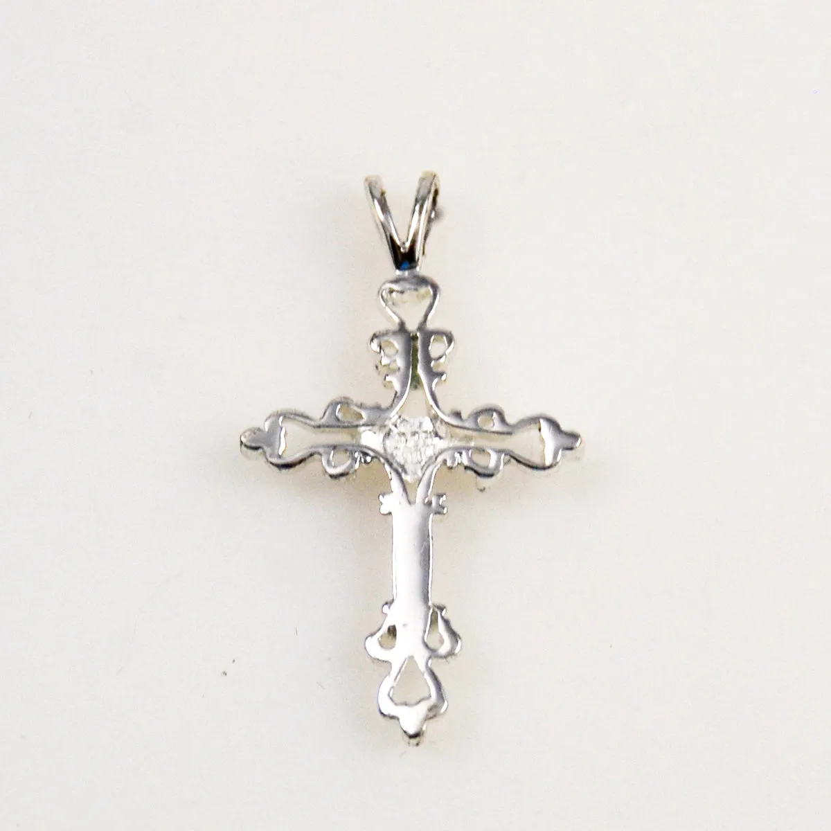 Sterling Heart Cross Pendant