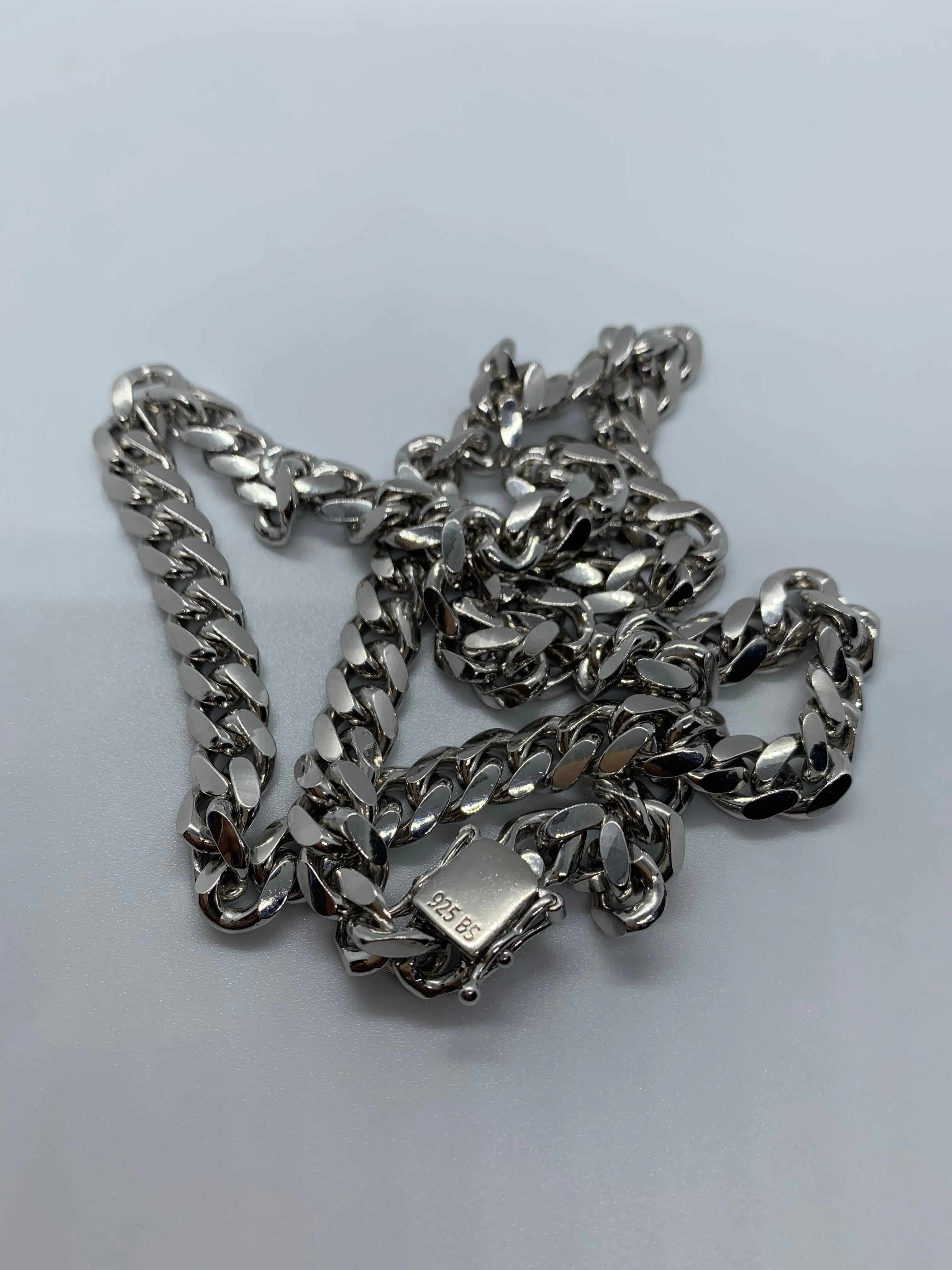 Sterling Silver 925 Cuban Curb Solid Chain (8.5mm/92.3g)