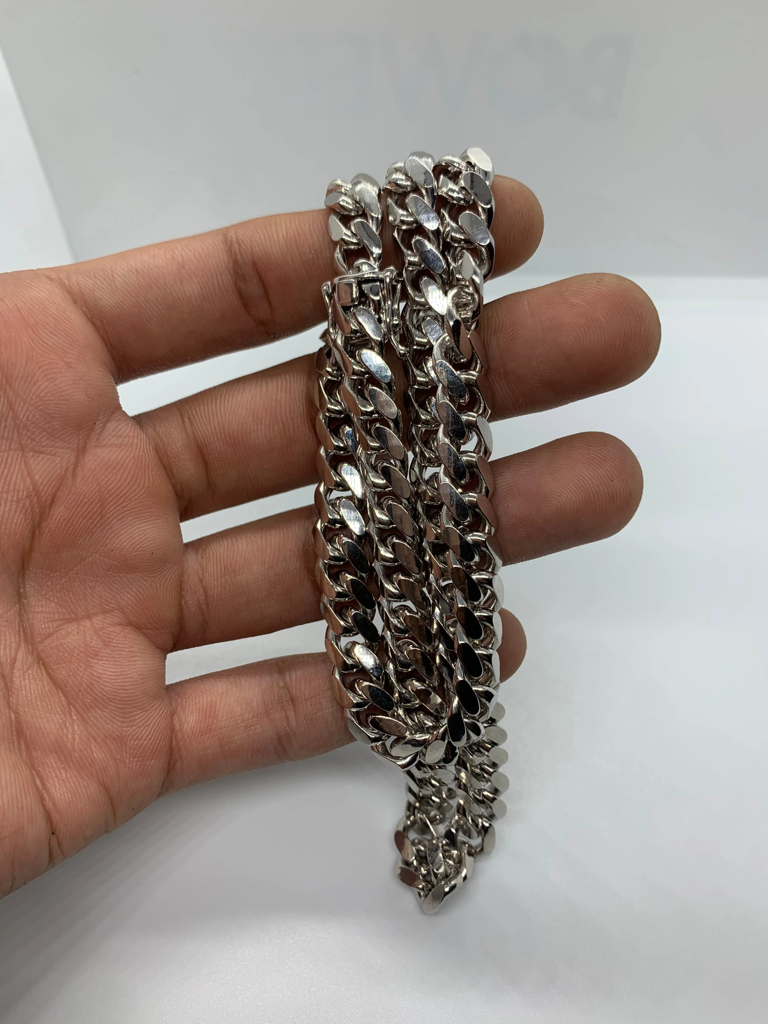 Sterling Silver 925 Cuban Curb Solid Chain (8.5mm/92.3g)