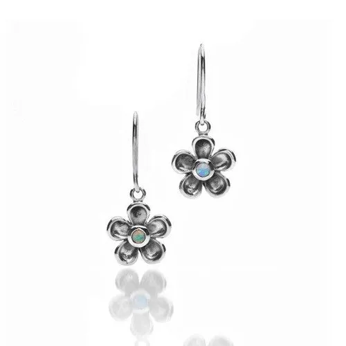 Sterling silver flower earrings