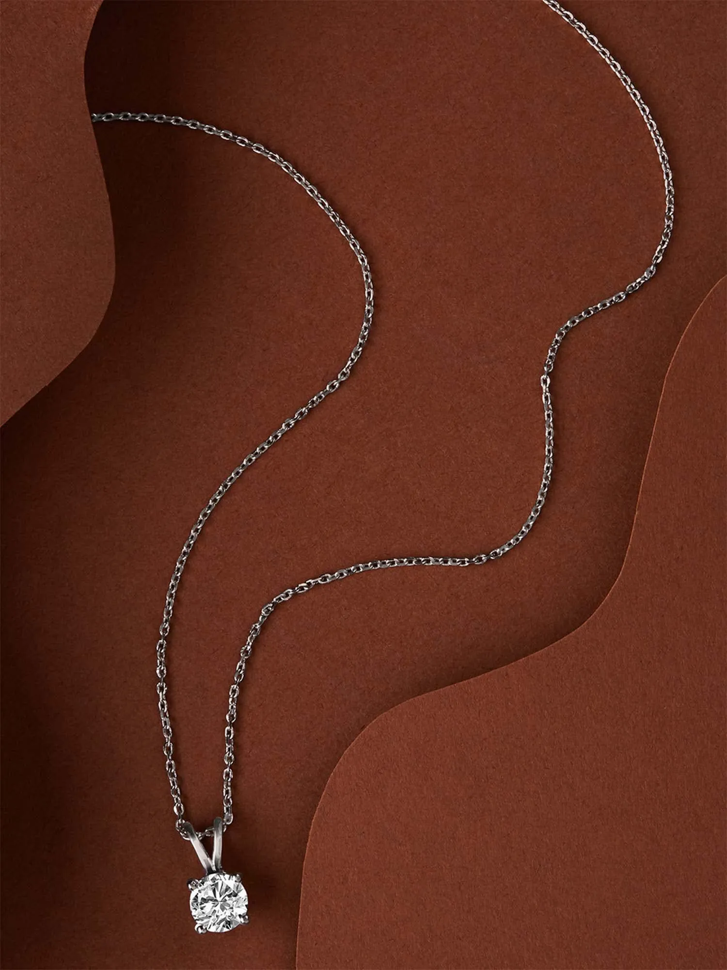 Sterling Silver Hypoallergenic Zirconia Stone Pendant Necklace for Women