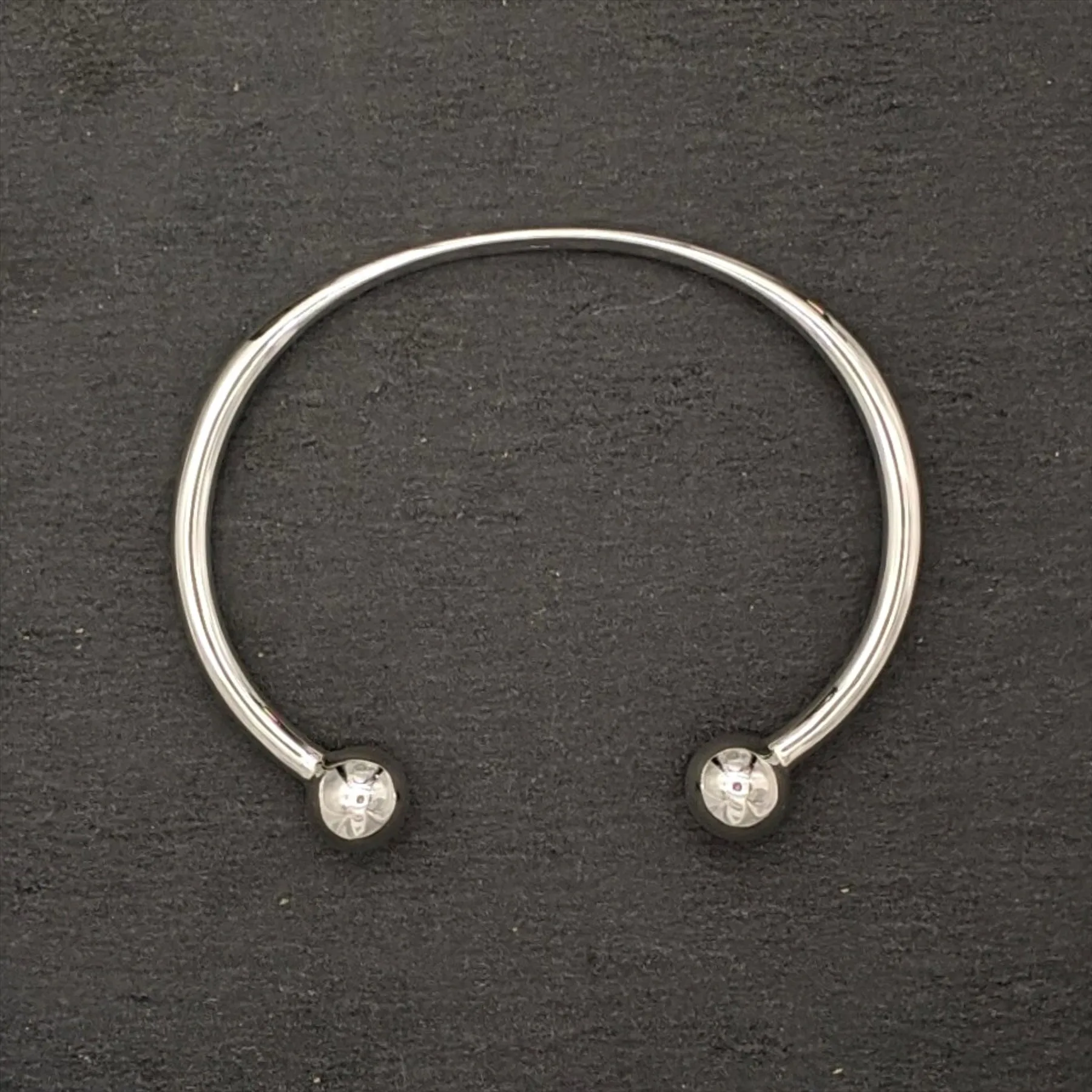 Sterling Silver Identity Torque Bangle Classic Polished Design