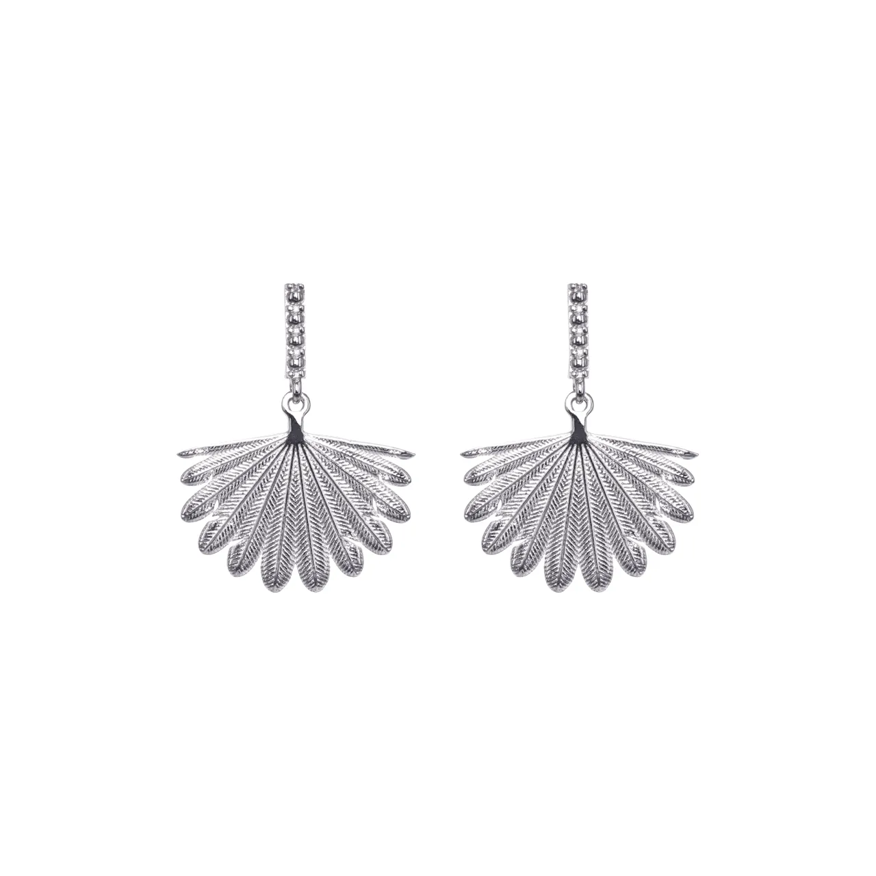 Sterling Silver Rocksteady Fan Tail Midi Earrings