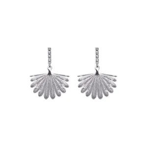 Sterling Silver Rocksteady Fan Tail Midi Earrings
