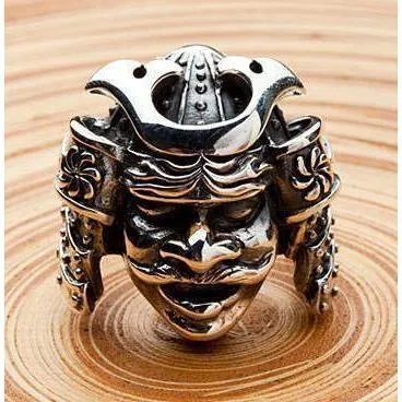 Sterling Silver Samurai Mask Rings
