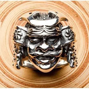 Sterling Silver Samurai Mask Rings