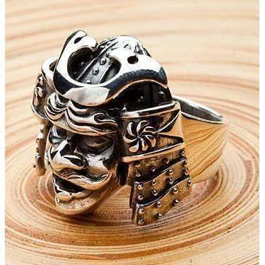 Sterling Silver Samurai Mask Rings