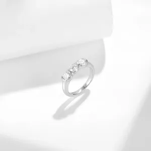 Stunning 925 Silver 1.5 carat VVS1 D Colour Moissanite Diamond Lovely Versatile Women's Wedding Eternity Rings