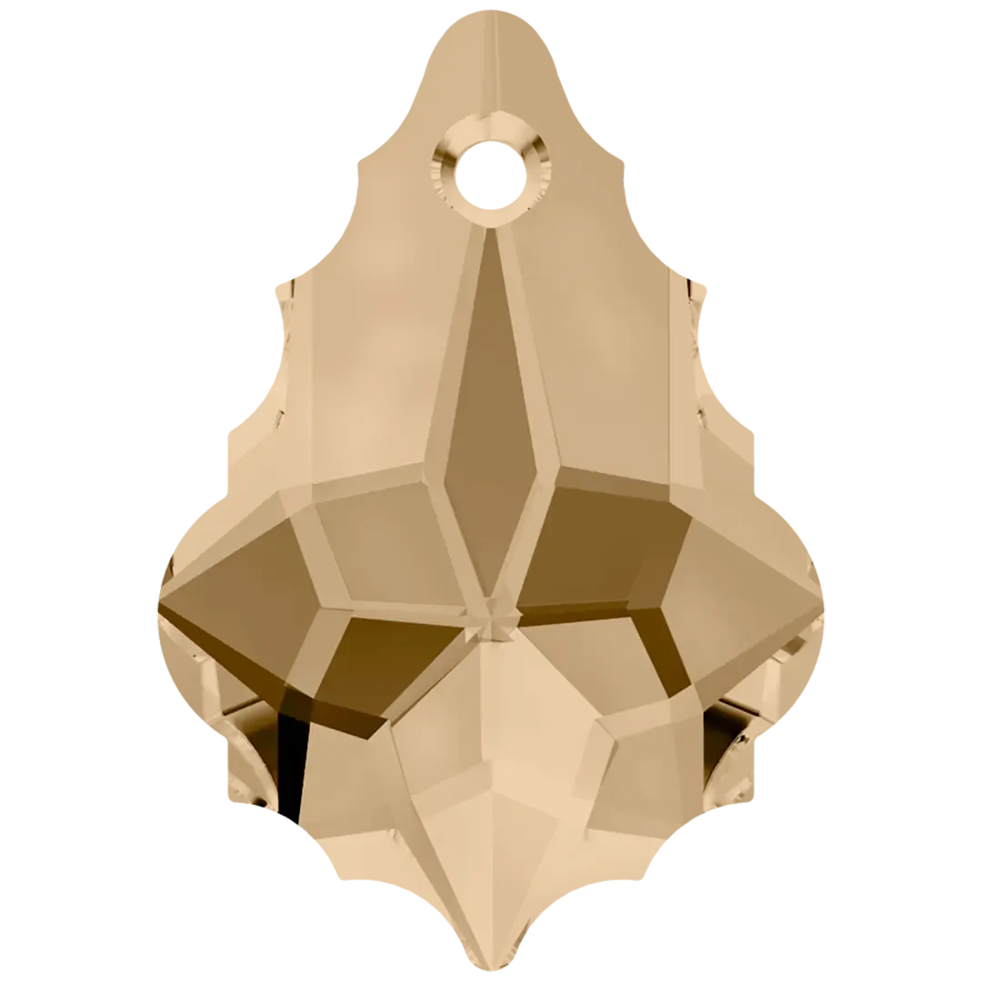 Swarovski Pendants Baroque (6090) Crystal Golden Shadow