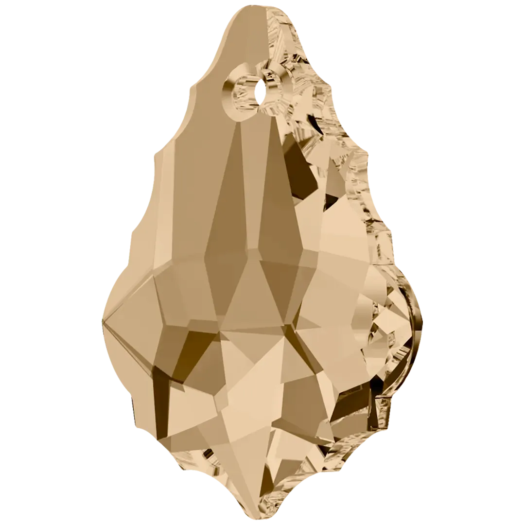 Swarovski Pendants Baroque (6090) Crystal Golden Shadow