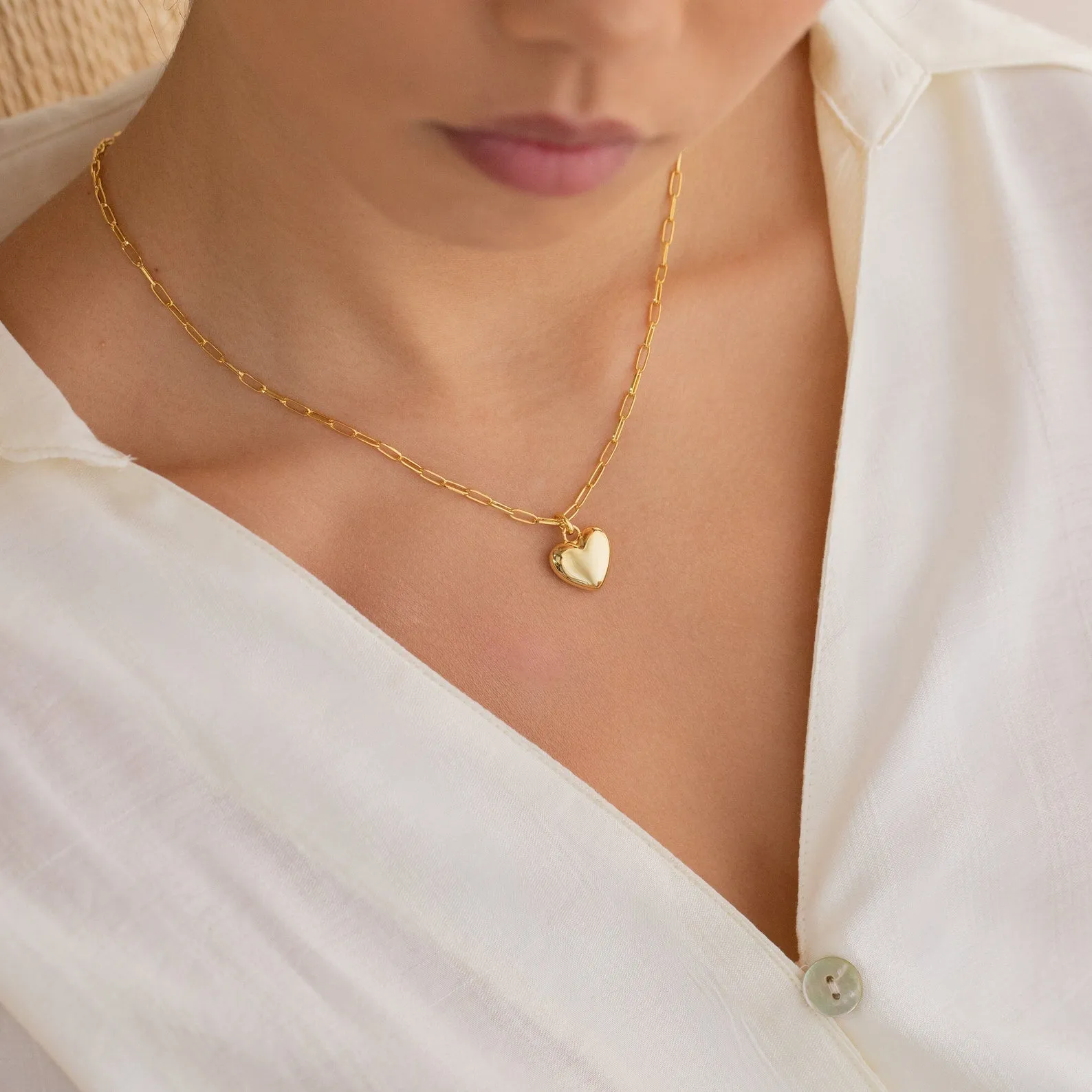 Taylor Heart Paperclip Necklace