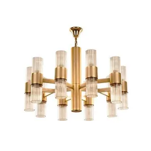 Tiara Chandelier - 20 Bulbs - Gold Matt