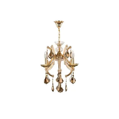 Tiara Chandelier - 4 Bulbs - Golden Lacquer - Honey Comb - Gold