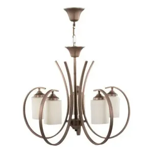 Tiara Chandelier 5 Bulbs Brown Finish