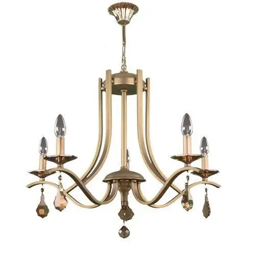 Tiara Chandelier  5 Bulbs Honey Antique
