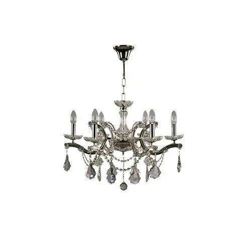 Tiara Chandelier - 6 Bulbs - Chrome - Chrome