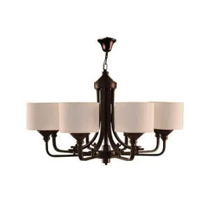 Tiara Chandelier - 8 Bulbs - Brown